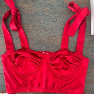 COPY - red adika corset tie top sexy